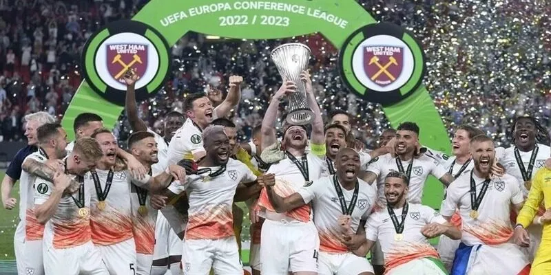 West Ham ăn mừng ngôi vương châu Âu 2023